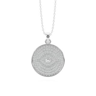 Circle Of Evil Eye Diamond Pendant